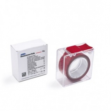 HOJA PLASTICA HANEL 12 µ 80 mm azul 1 lado 25 mt