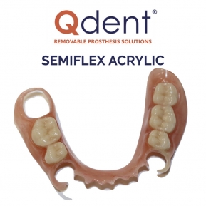 QDENT SEMIFLEX ACRYLIC POLVO 750 G ROSA ANARANJADO TRANSLUCIDO