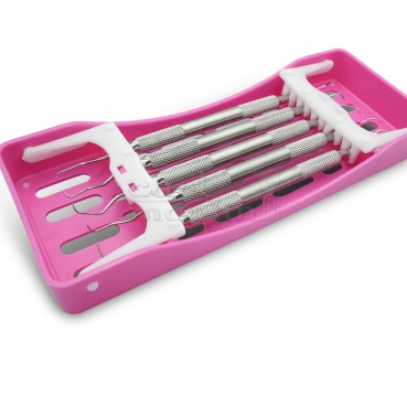 3030-S-PK-SET PARO BANDEJA COLOR ROSA