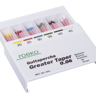 PUNTAS GUTTA G.TAPER ROEKO 0,06 020-045 60u.